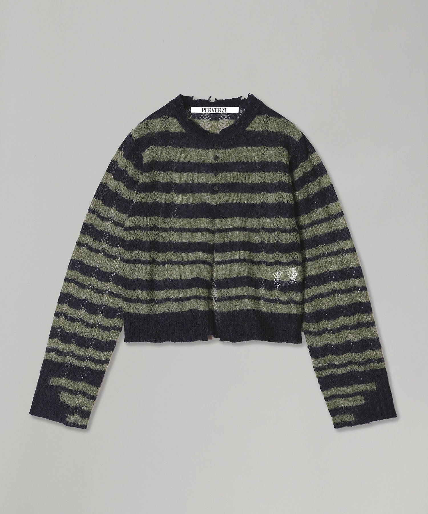 カーディガン perverze Cropped Slip Knit Cardigan Future Present - PERVERZE | Cropped Slip Knit Cardigan