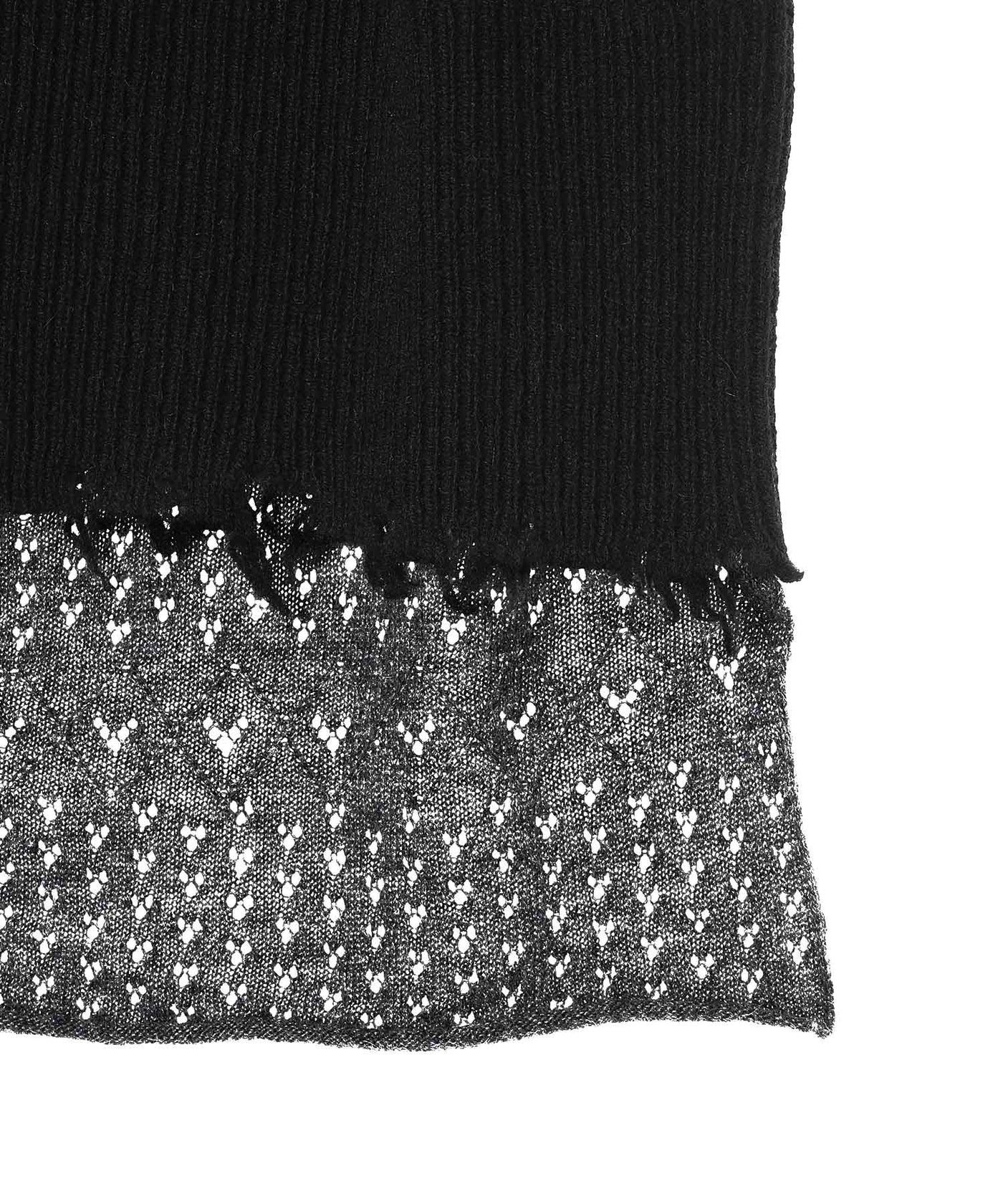 パーバーズ(PERVERZE)｜Lambs-Wool Layered Knit Vest ｜Forget
