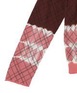 Dip-Dye Check Knit Cardigan-PERVERZE-Forget-me-nots Online Store