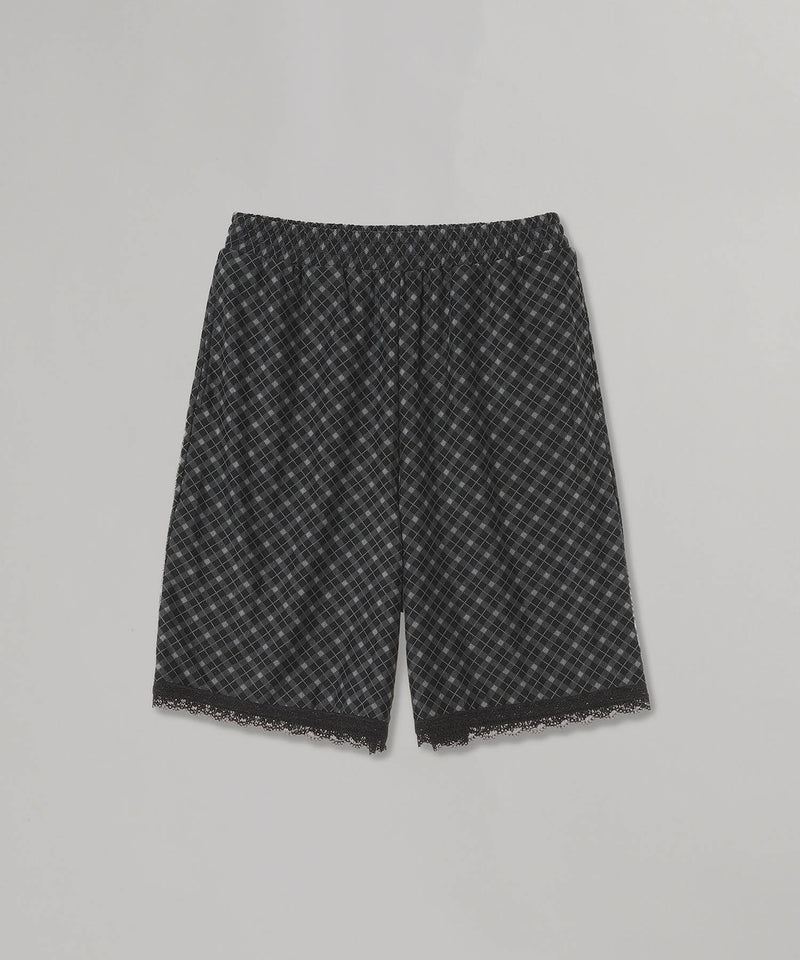 Lace-Trim Loose Slip Shorts｜パーバーズ(PERVERZE)｜Forget-me-nots