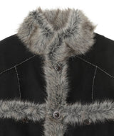 Paneled Reversible Fur Coat