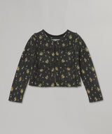 Floral Dot Knit Cardigan-PERVERZE-Forget-me-nots Online Store