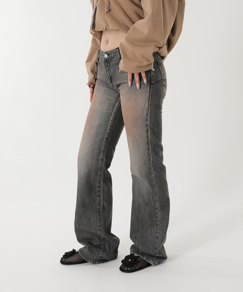 Low-Rise Slim-Wide Denim｜パーバーズ(PERVERZE)｜Forget-me-nots