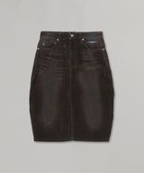 Flocky Denim Skirt