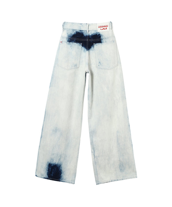 Wide Denim Jean - Waisted-Charles Jeffrey LOVERBOY-Forget-me-nots Online Store