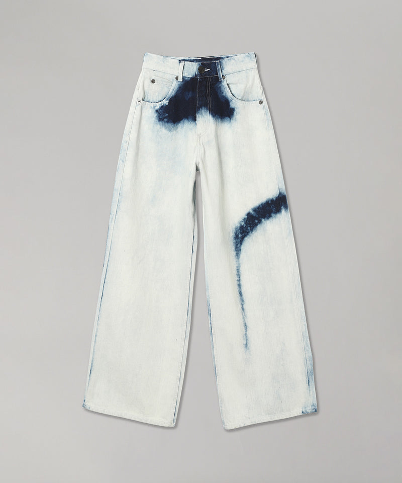 Wide Denim Jean - Waisted-Charles Jeffrey LOVERBOY-Forget-me-nots Online Store