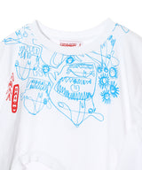 Long Sleeve Double Tee With Print-Charles Jeffrey LOVERBOY-Forget-me-nots Online Store