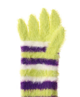 Fluffy Striped Gloves-Charles Jeffrey LOVERBOY-Forget-me-nots Online Store