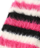 Fluffy Striped Gloves-Charles Jeffrey LOVERBOY-Forget-me-nots Online Store