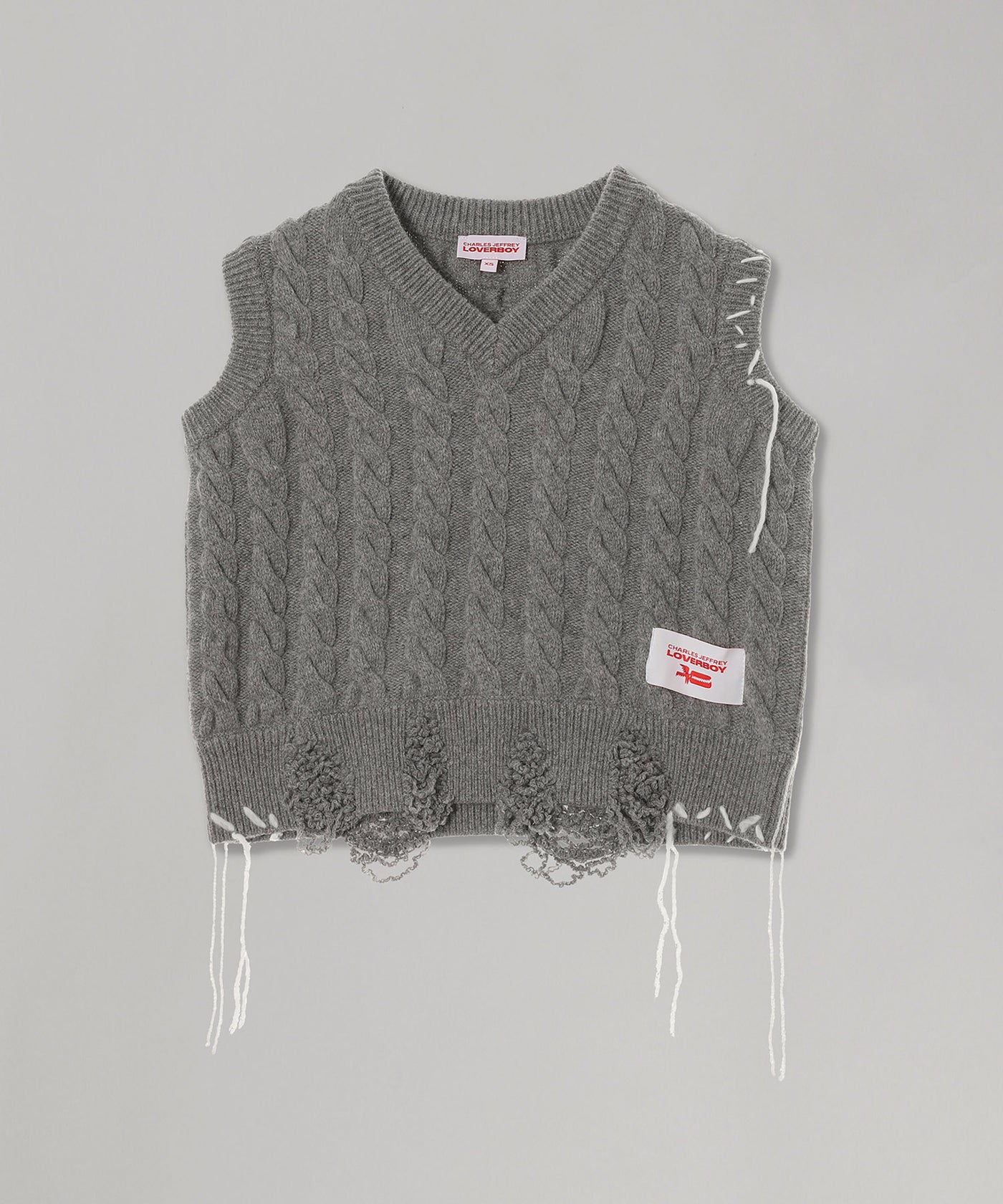 Charles Jeffrey LOVERBOY ダメージ ニットベスト S Charles Jeffrey LOVERBOY ダメージ ニットベスト S