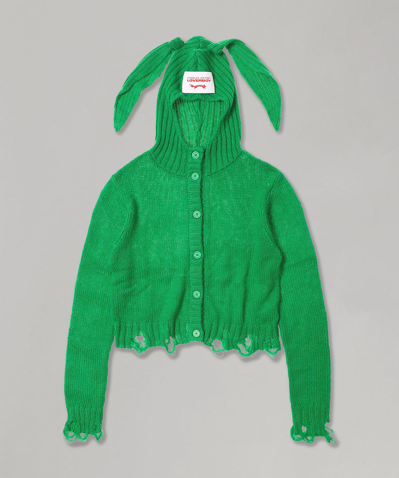 Rabbit Balaclava Cardi-Charles Jeffrey Loverboy-Forget-me-nots Online Store