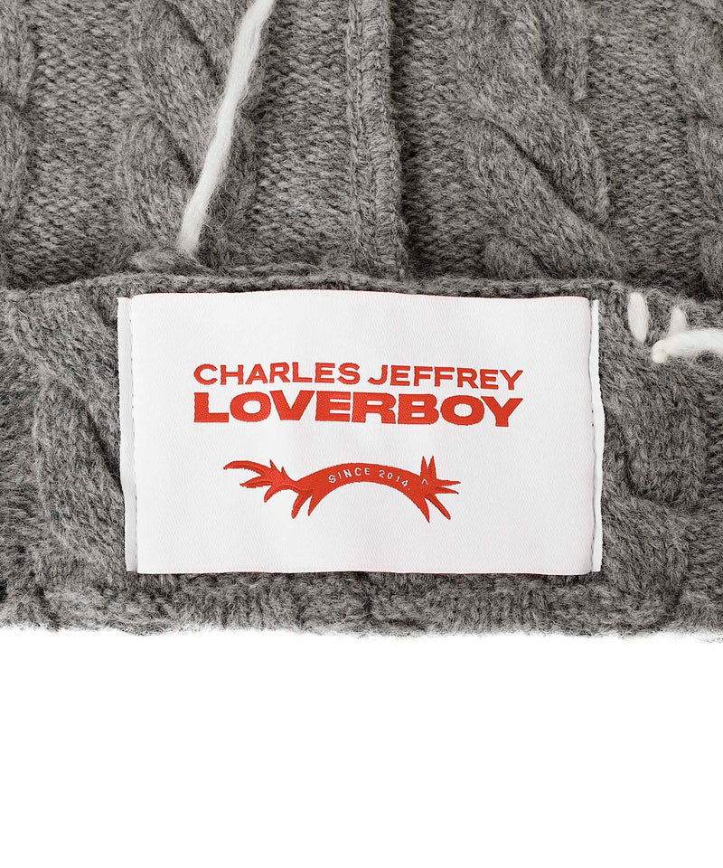 Loverboy Cable Beanie-Charles Jeffrey LOVERBOY-Forget-me-nots Online Store
