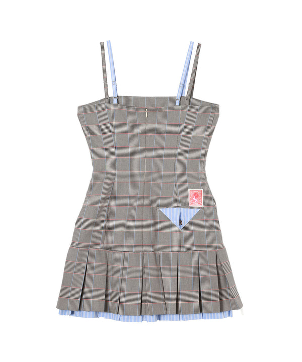 Pleated Mini Dress-Charles Jeffrey LOVERBOY-Forget-me-nots Online Store