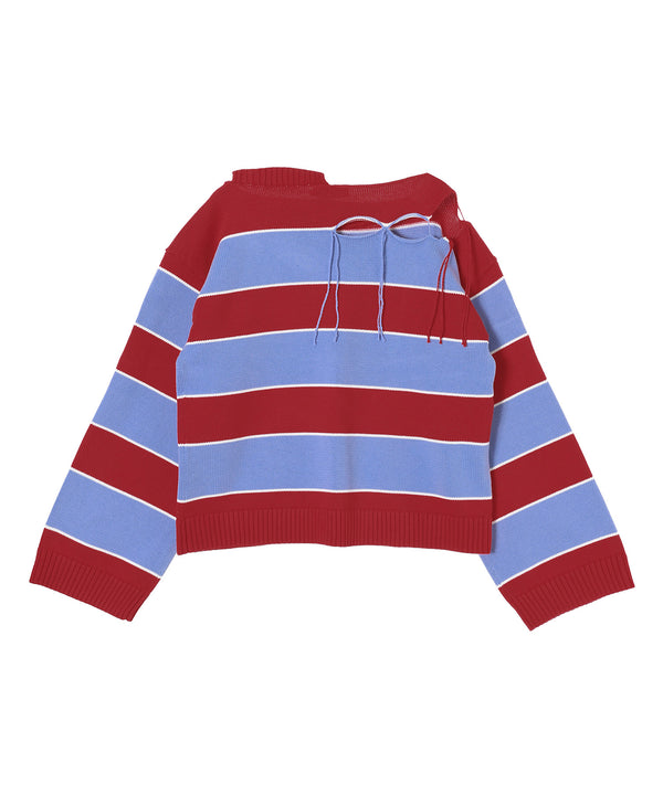 Slash Stripe Jumper-Charles Jeffrey LOVERBOY-Forget-me-nots Online Store