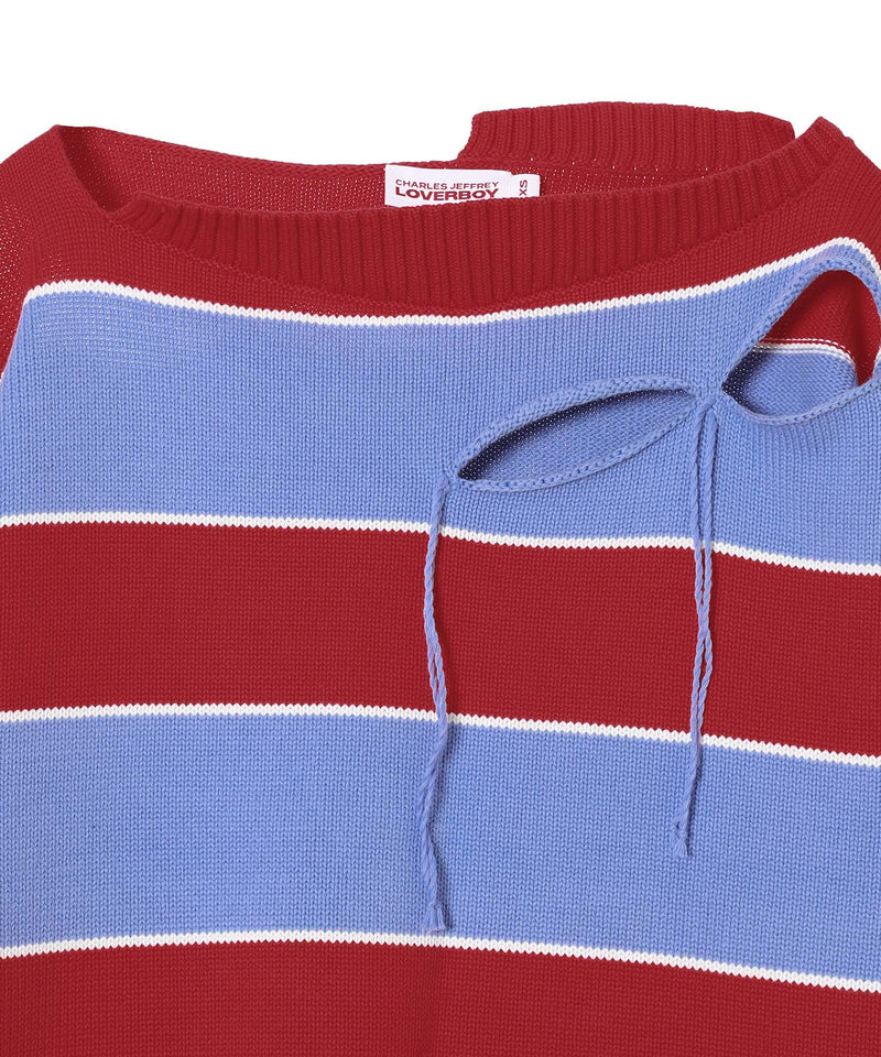 Slash Stripe Jumper-Charles Jeffrey LOVERBOY-Forget-me-nots Online Store