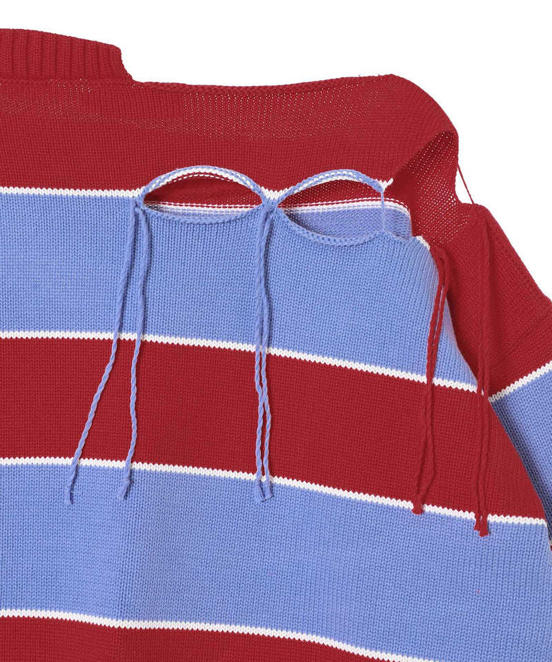 Slash Stripe Jumper-Charles Jeffrey LOVERBOY-Forget-me-nots Online Store