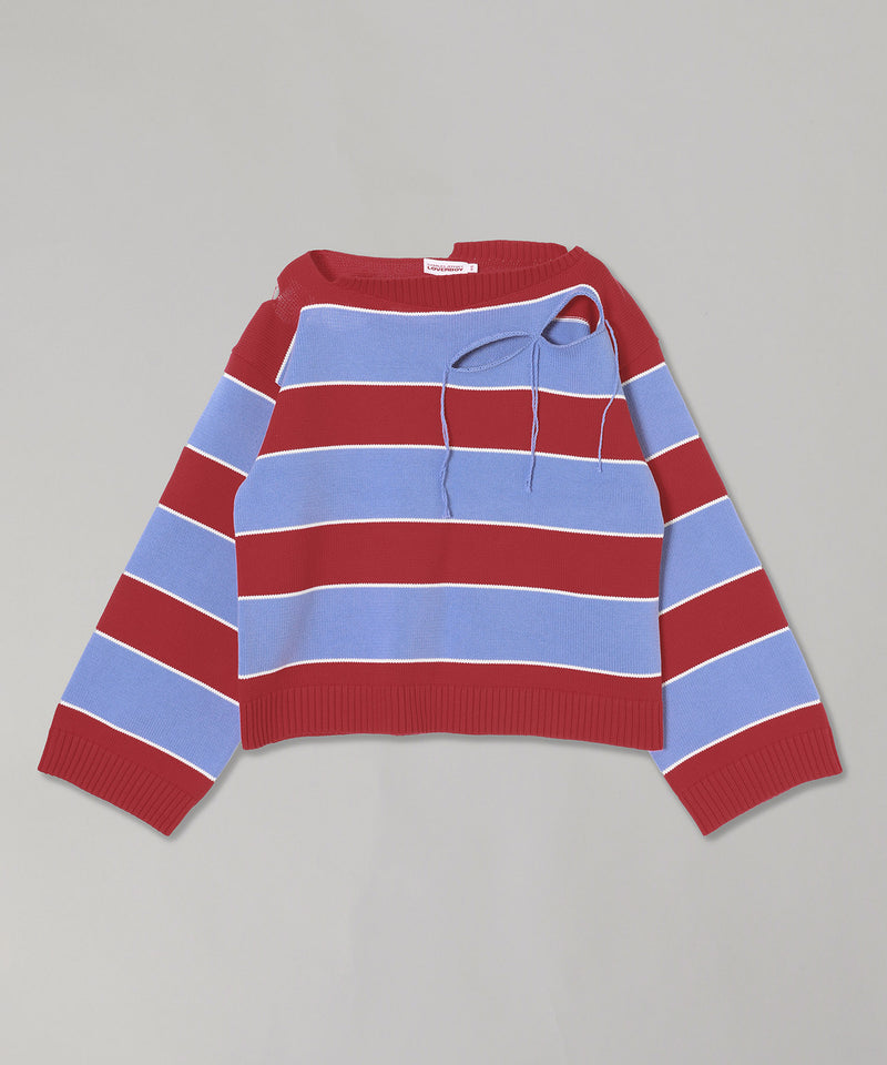 Slash Stripe Jumper-Charles Jeffrey LOVERBOY-Forget-me-nots Online Store