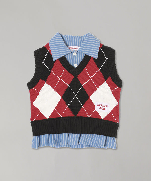 Smart Cropped Vest-Charles Jeffrey LOVERBOY-Forget-me-nots Online Store