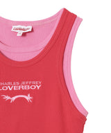 Double Logo Tank Top-Charles Jeffrey Loverboy-Forget-me-nots Online Store