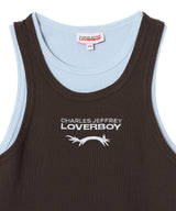 Double Logo Tank Top-Charles Jeffrey Loverboy-Forget-me-nots Online Store