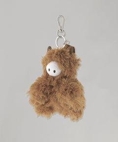 Cursed Highland Cow Plush Keychain