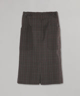 ＜Archive Sale＞Gradation Blockcheck Slit Tight Skirt-beautiful people-Forget-me-nots Online Store