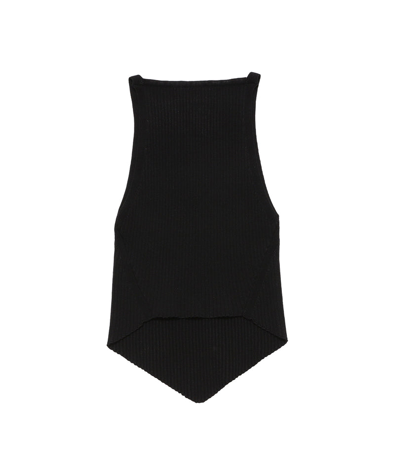 Rib Knit Pointy Tank Top-courrèges-Forget-me-nots Online Store