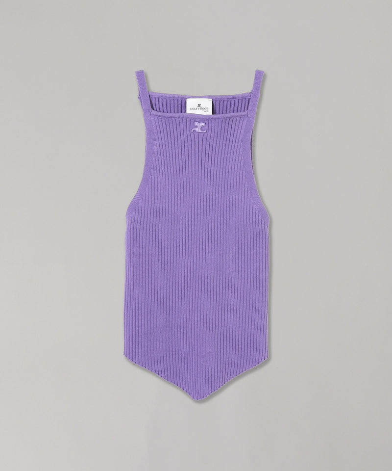 Rib Knit Pointy Tank Top-courrèges-Forget-me-nots Online Store