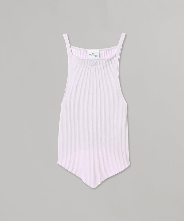 Rib Knit Pointy Tank Top-courrèges-Forget-me-nots Online Store