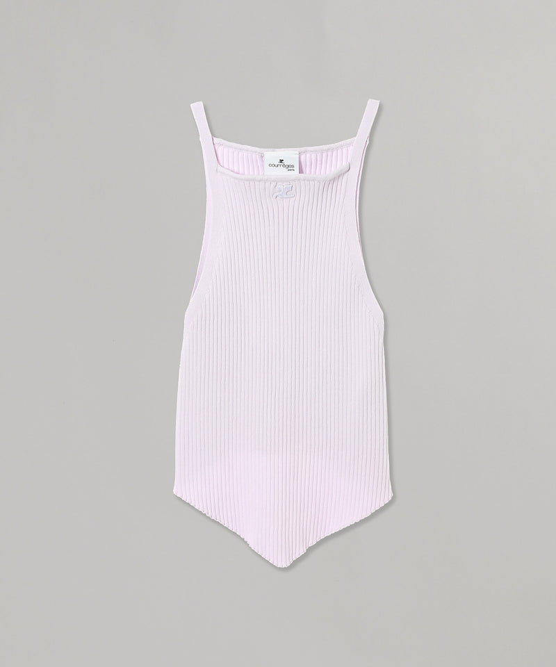 Rib Knit Pointy Tank Top-courrèges-Forget-me-nots Online Store