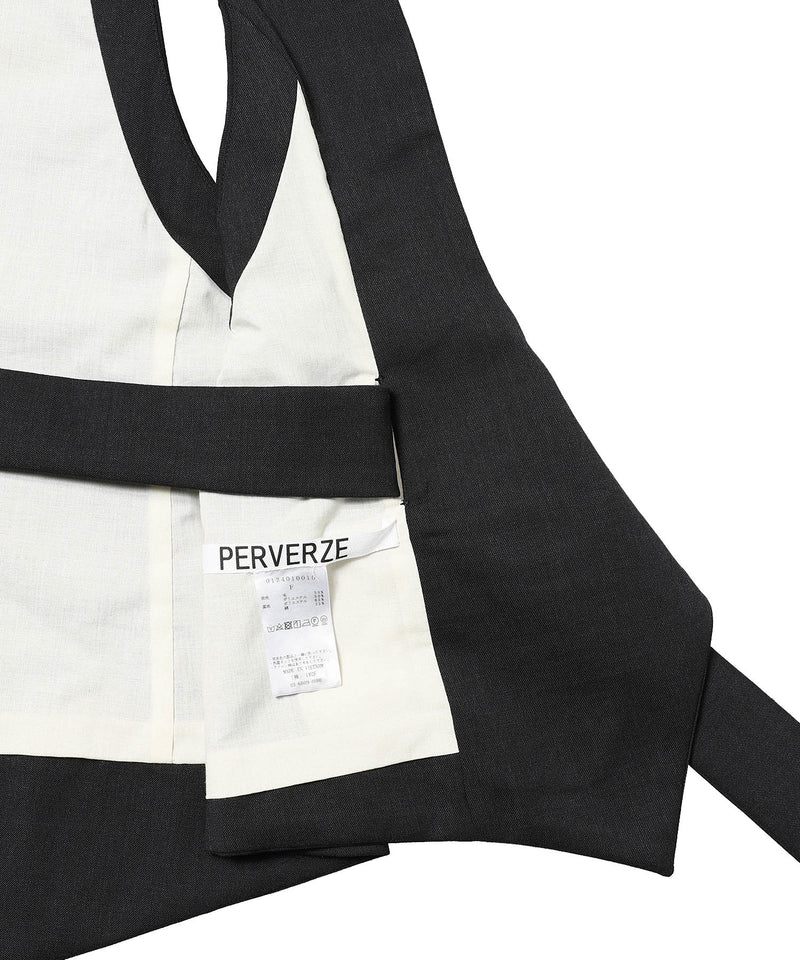 Crossing Belt Waist Coat-PERVERZE-Forget-me-nots Online Store