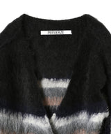 Double Stripe Knit Cardigan-PERVERZE-Forget-me-nots Online Store