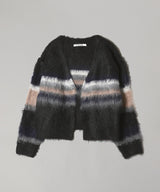 Double Stripe Knit Cardigan-PERVERZE-Forget-me-nots Online Store