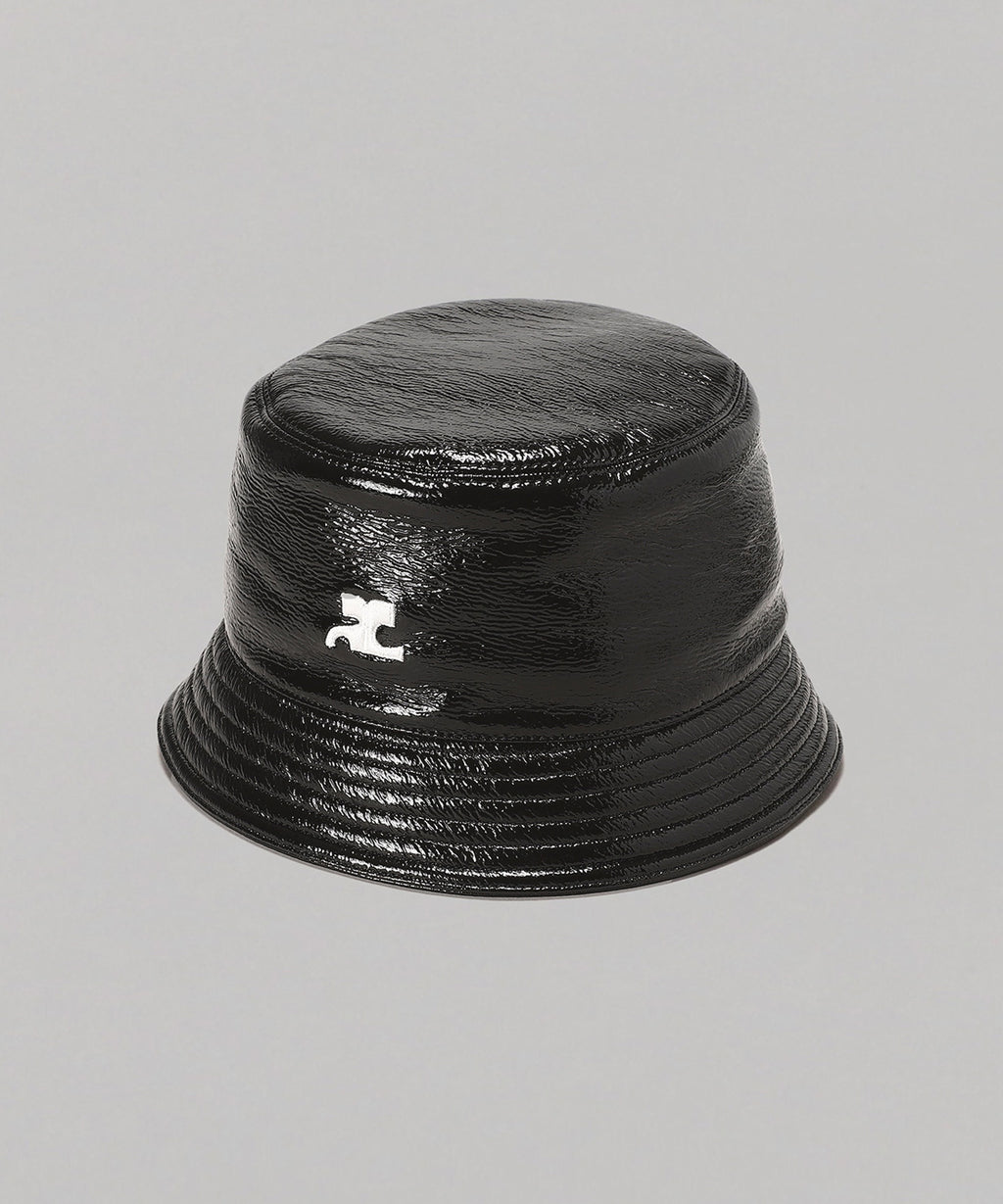 Courreges クレージュ 黒 エナメル バケットハット ML 124ACP005VY0014_02_cb51aeb8-