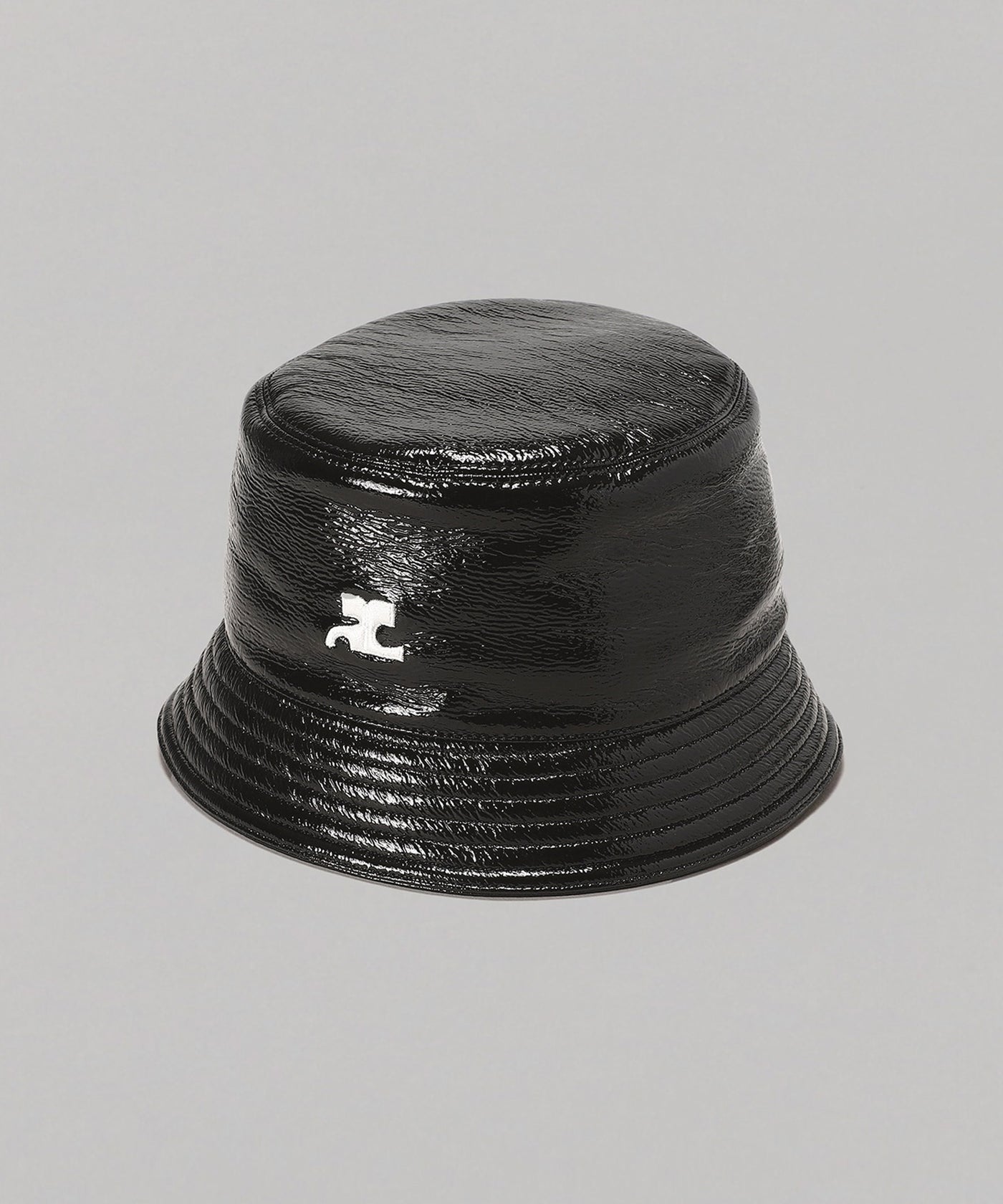 Courreges クレージュ 黒 エナメル バケットハット ML 124ACP005VY0014_02_cb51aeb8-
