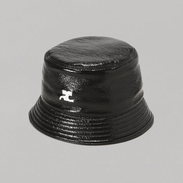 Courreges クレージュ 黒 エナメル バケットハット ML 124ACP005VY0014_02_cb51aeb8-