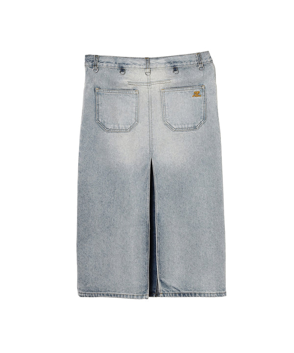 Multiflex Blue Denim Skirt-courrèges-Forget-me-nots Online Store