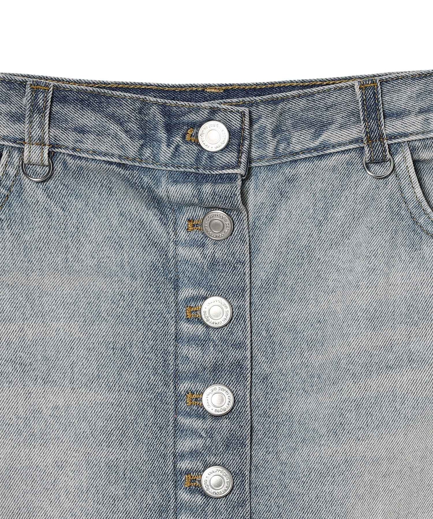 クレージュ(courrèges)｜Multiflex Blue Denim Skirt