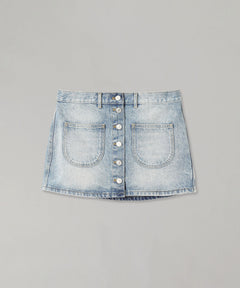 Multiflex Blue Denim Mini Skirt-courrèges-Forget-me-nots Online Store