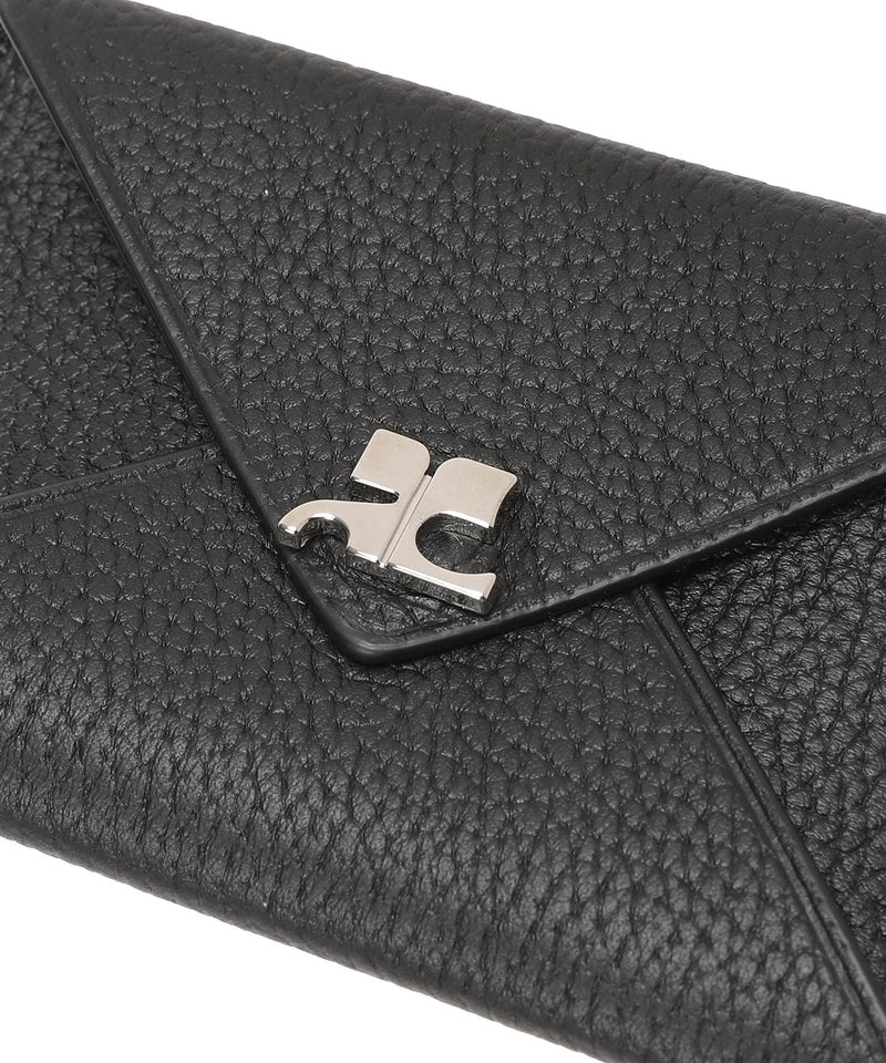 Folded Leather Cardholder-courrèges-Forget-me-nots Online Store