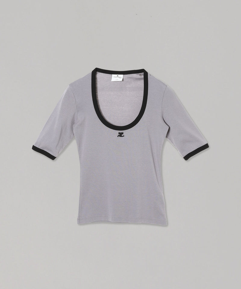 Holistic Contrast T-Shirt-courrèges-Forget-me-nots Online Store