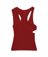 Double Buckle 90S Rib Tank Top-courrèges-Forget-me-nots Online Store