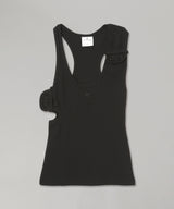 Double Buckle 90S Rib Tank Top-courrèges-Forget-me-nots Online Store