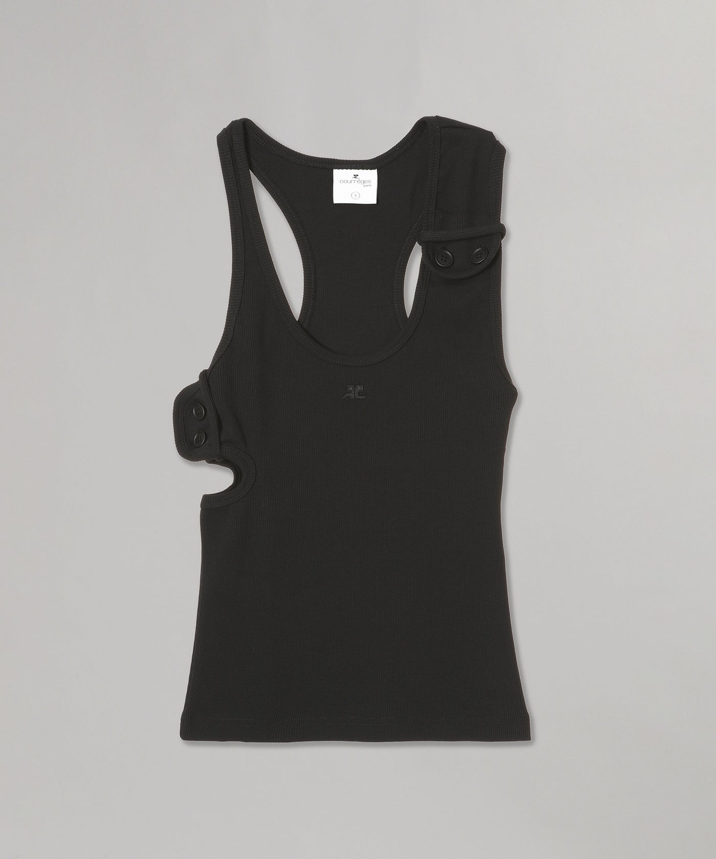 Double Buckle 90S Rib Tank Top ｜クレージュ(courrèges)｜Forget-me 