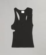 Double Buckle 90S Rib Tank Top-courrèges-Forget-me-nots Online Store
