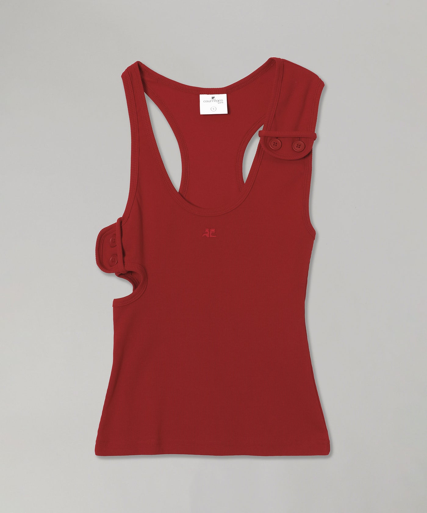 Double Buckle 90S Rib Tank Top ｜クレージュ(courrèges)｜Forget-me