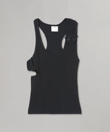 Double Buckle 90S Rib Tank Top-courrèges-Forget-me-nots Online Store