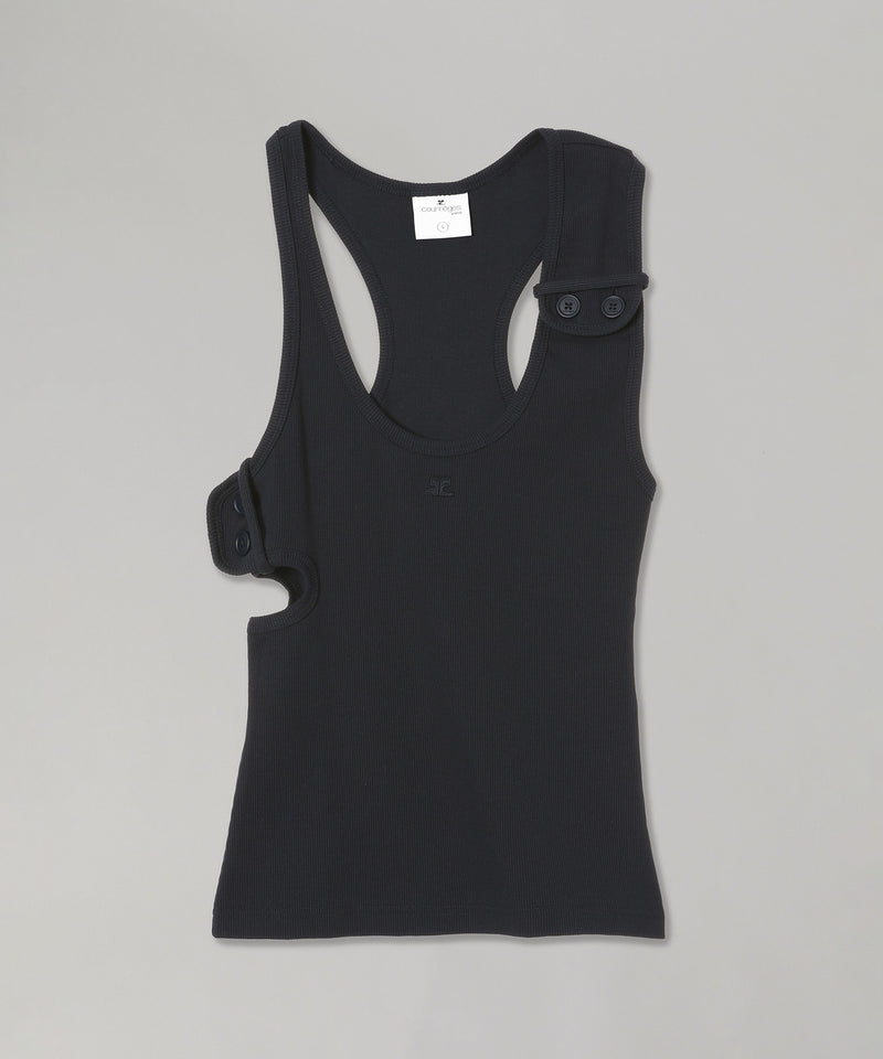 Double Buckle 90S Rib Tank Top-courrèges-Forget-me-nots Online Store