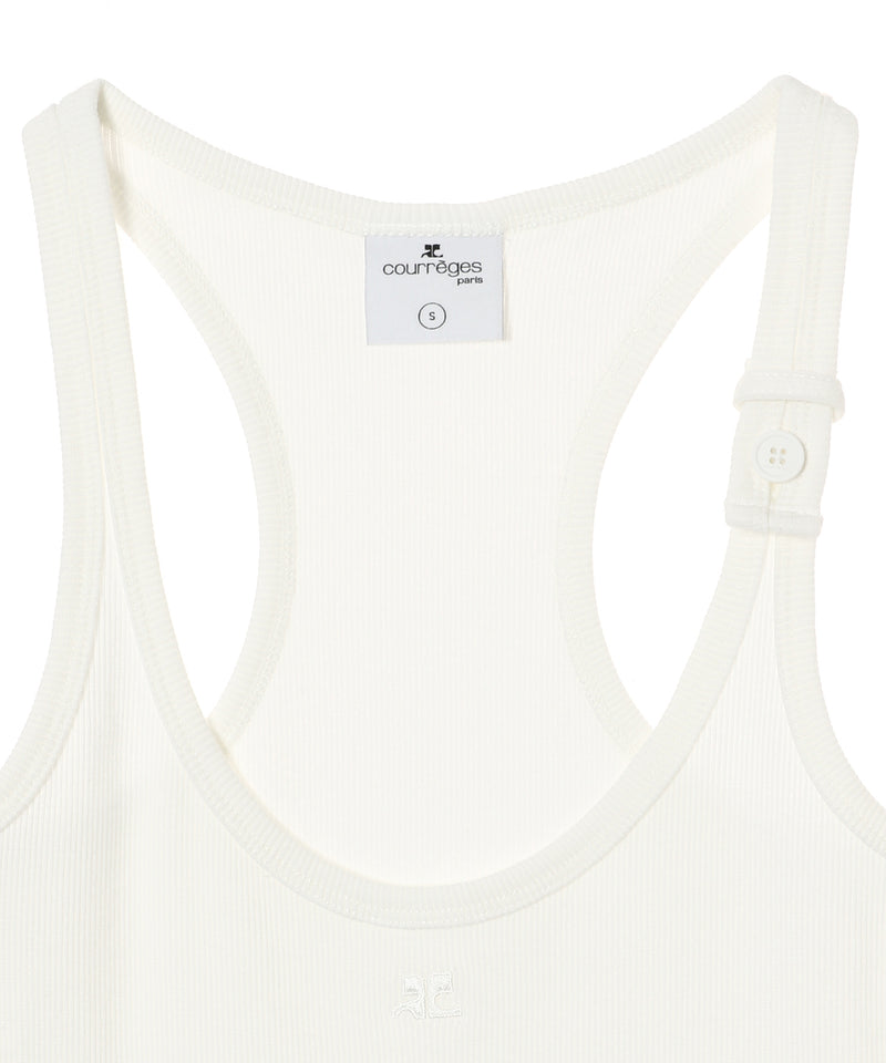 Buckle 90S Rib Tank Top-courrèges-Forget-me-nots Online Store