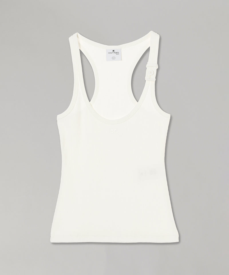 Buckle 90S Rib Tank Top-courrèges-Forget-me-nots Online Store